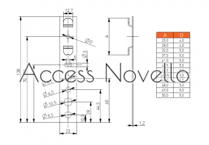 Котви за монтаж 25 mm/1,2 mm/140 mm за  Aluplast 7000/8000 и ал. Etem, 1000 броя, Medos