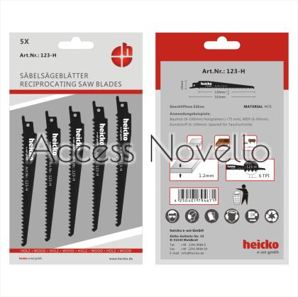 Нож за саблен трион Модел 123-U за метал - heicko e-ast GmbH от Аксес Новело